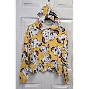 Walt Disneyland LION KING SIMBA Kids M Lightweight Hoodie Sweater Pool/Beach